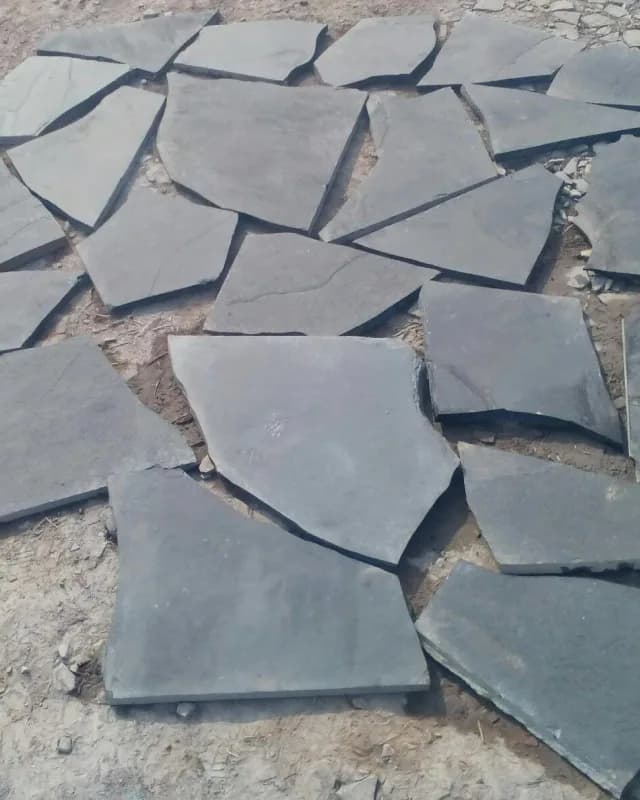 Lime Black Crazy Paving