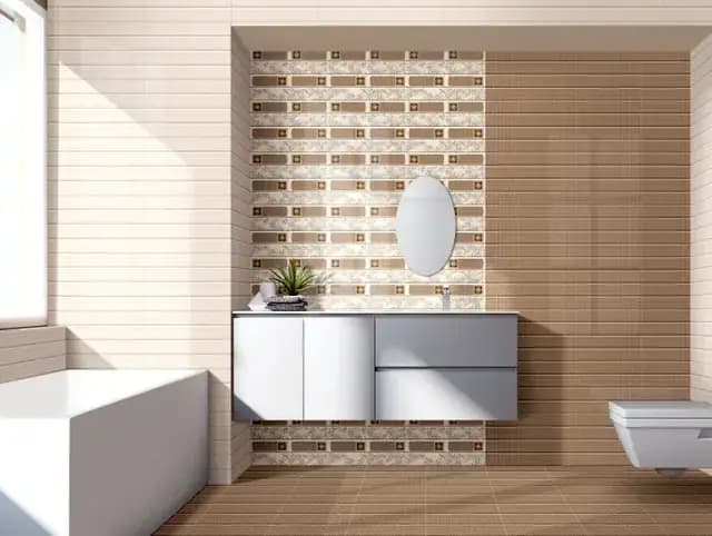SFM Brown Ethnic Grid Strip — Orientbell tile