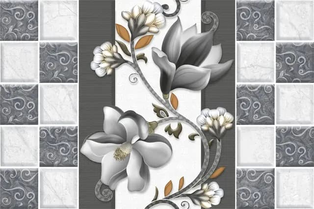 OHG Soapstone Lily Mosaic Grey HL — Orientbell tile