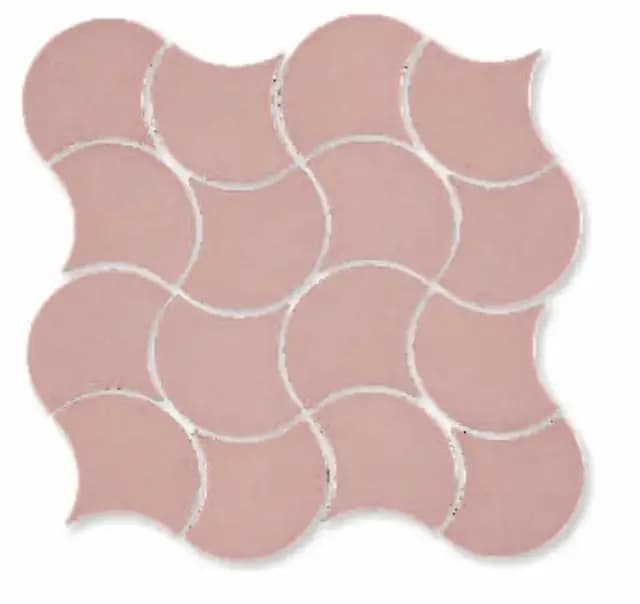 Matte Baby Pink Fishscale Waves — Orientbell tile