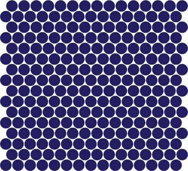 Navy Blue Gloss Penny Round — Orientbell tile