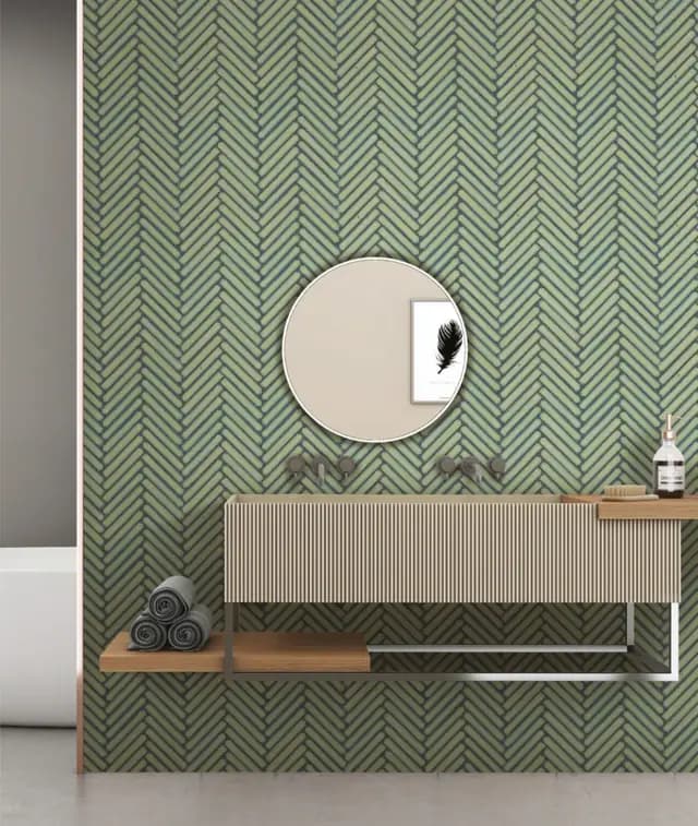 Pista Gloss 3D Duo Herringbone — Orientbell tile