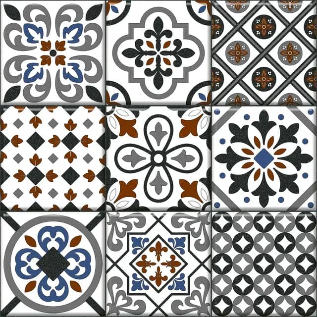 BDM EC Moroccan 3x3 Grey Multi — Orientbell tile