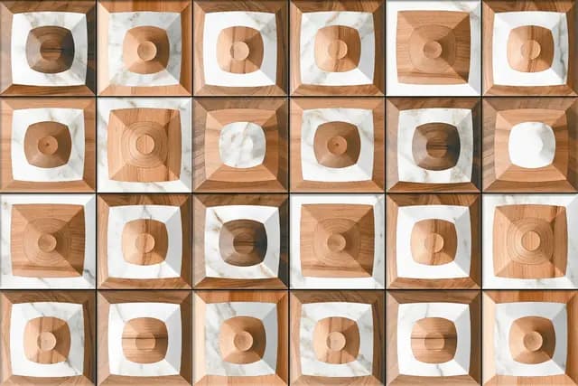 1133 Wooden Inlay Calacatta SHG Nevo — Orientbell tile