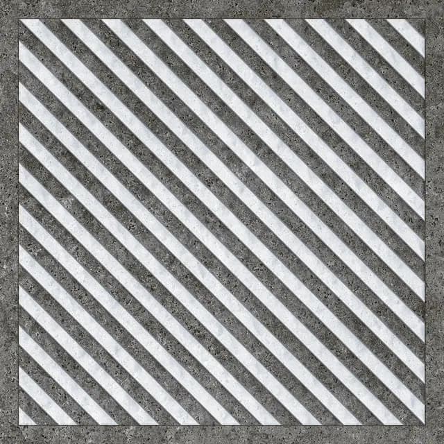 HRP Dual Diagonals Black&White — Orientbell tile