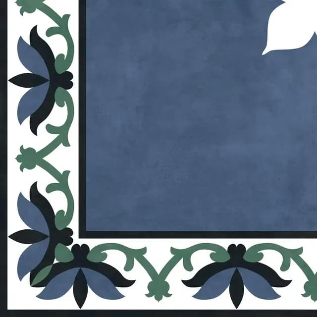 HP Indigo Corner Athangudi Floret — Orientbell tile