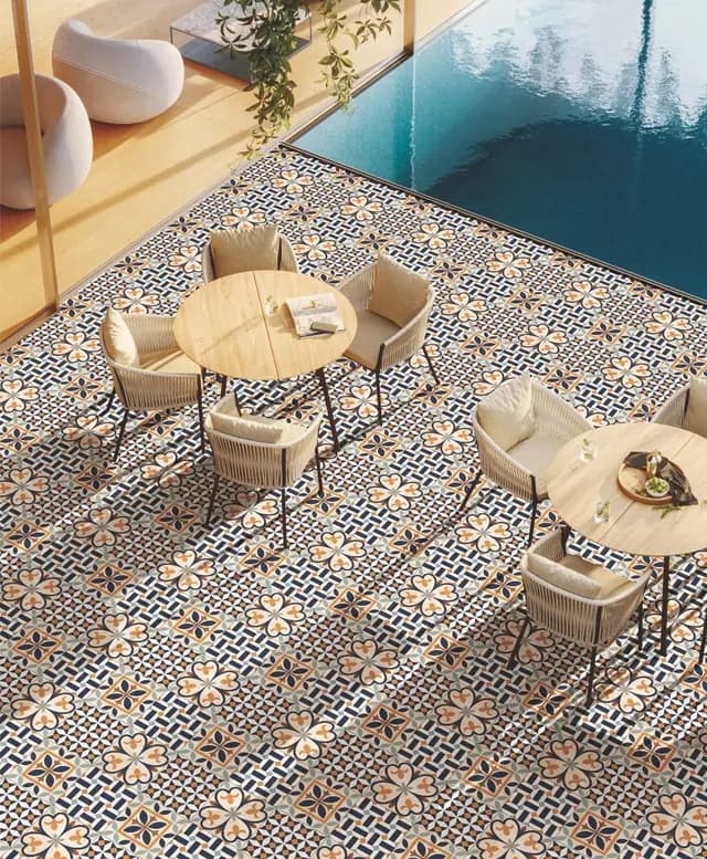 HP Moroccan Blooms Teal — Orientbell tile