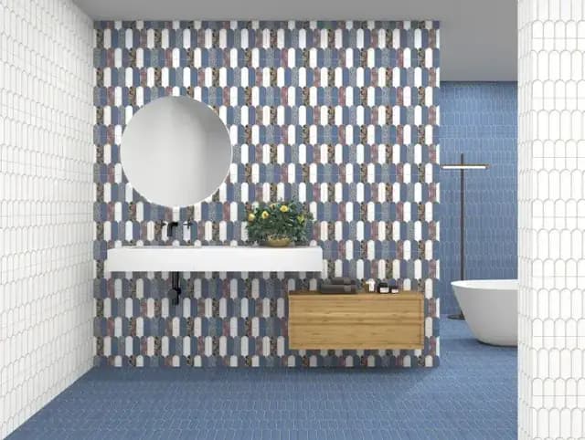 SFM Gold Blue Popsicle — Orientbell tile