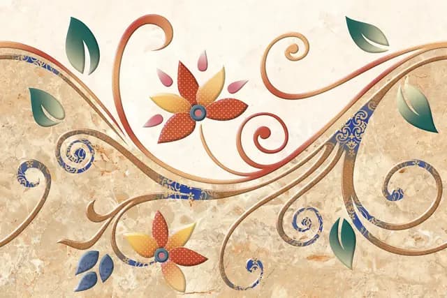 SHG Flower Leaf Beige HL — Orientbell tile