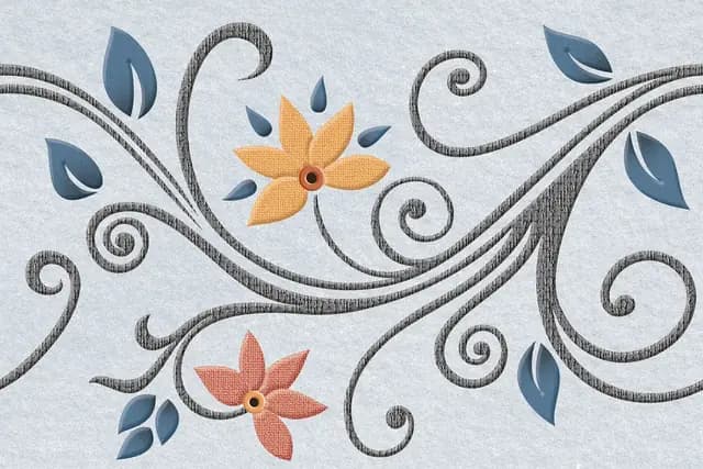 SHG Flower Leaf Blue HL — Orientbell tile