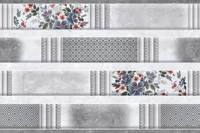 OHG Williams Flora Strips Multi HL — Orientbell tile