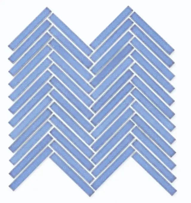 Baby Blue Gloss 3D Duo Herringbone