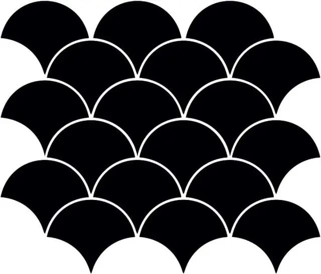 Black Gloss Fishscale — Orientbell tile