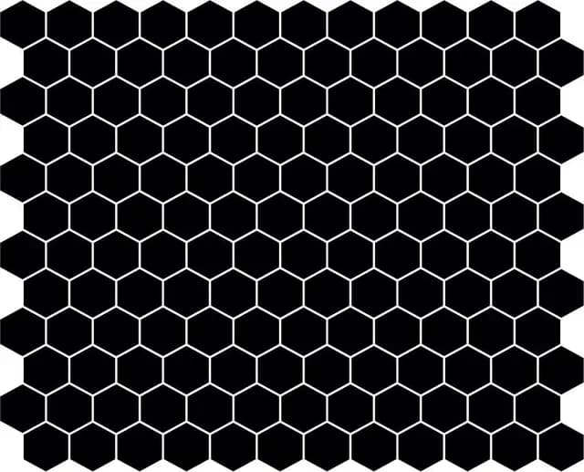 Black Gloss Mini Hexagon