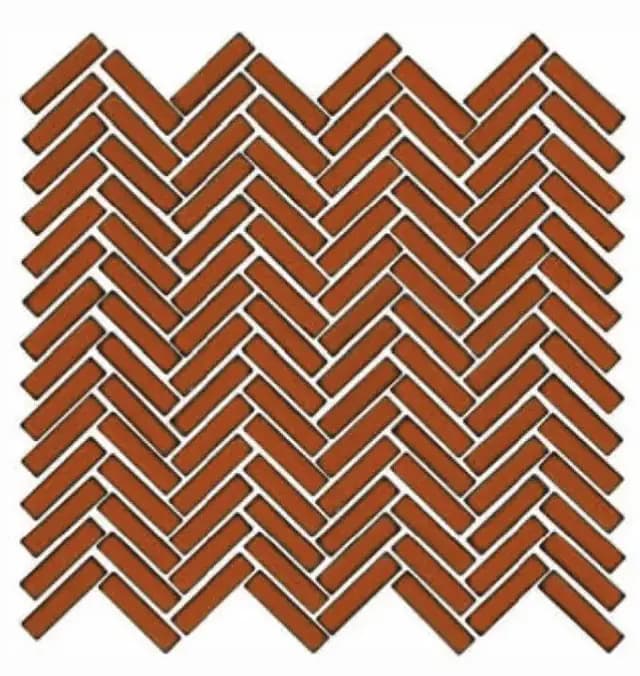 Brown Gloss 3D Quad Herringbone
