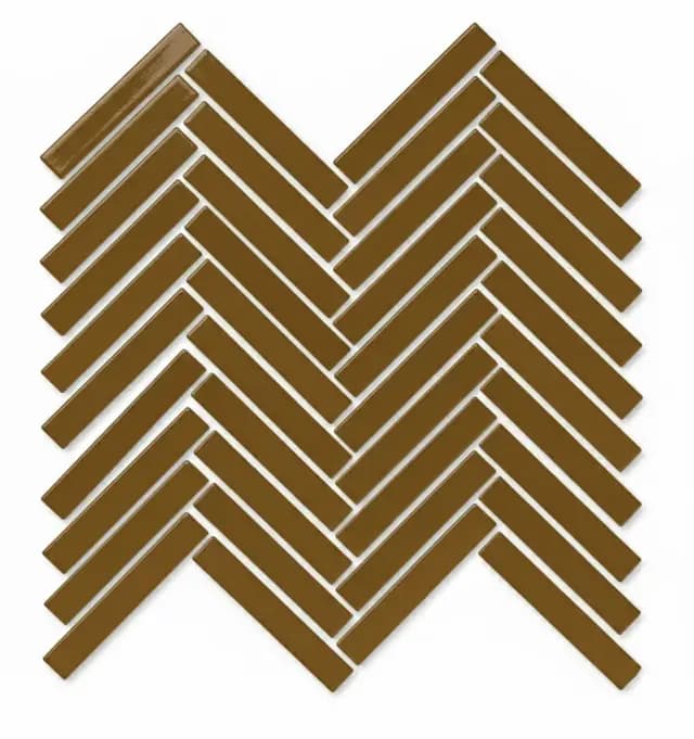 Brown Gloss Duo Herringbone