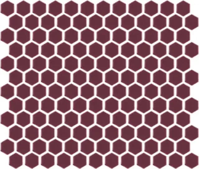Burgundy Gloss 3D Mini Hexagon