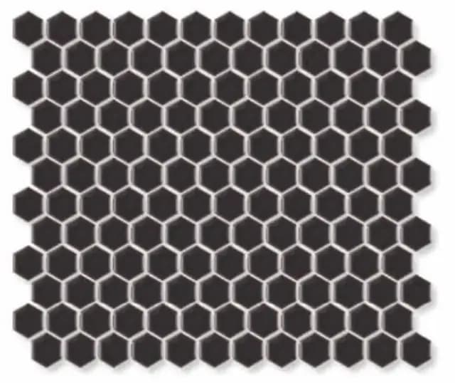 Graphite Gloss 3D Mini Hexagon — Orientbell tile