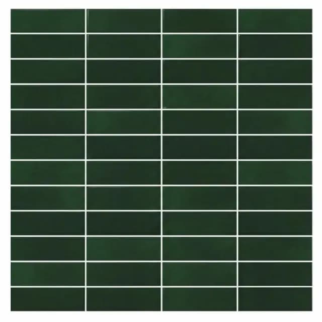 Green Gloss 3D Stacked Brick — Orientbell tile