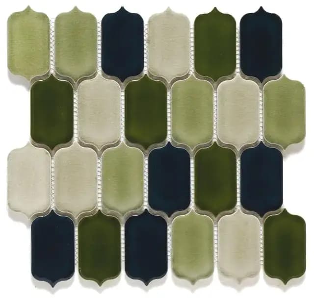 Green Multi Gloss 3D Lantern — Orientbell tile