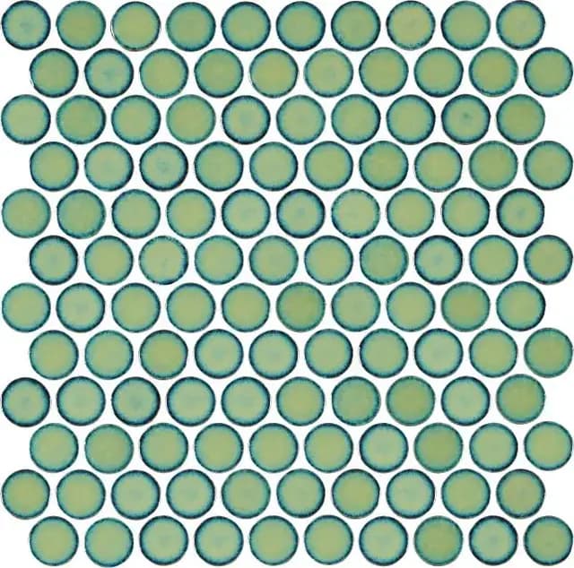 Light Green Gloss 3D Coin — Orientbell tile