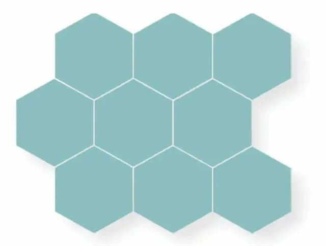 Matte Aqua Hexa — Orientbell tile