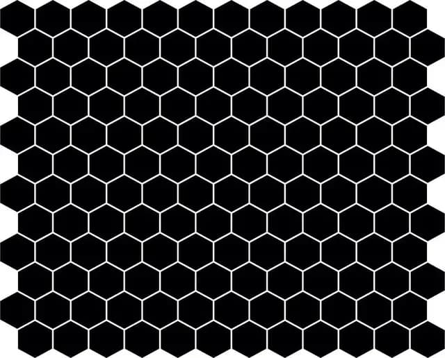 Matte Black Mini Hexagon