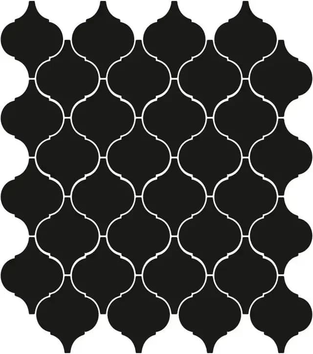 Matte Nero Arabesque — Orientbell tile