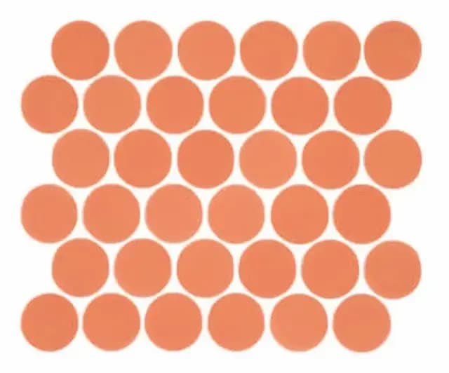 Matte Orange Retro Round