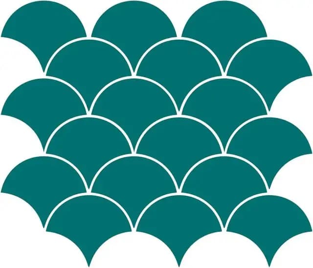 Matte Teal Blue Fishscale