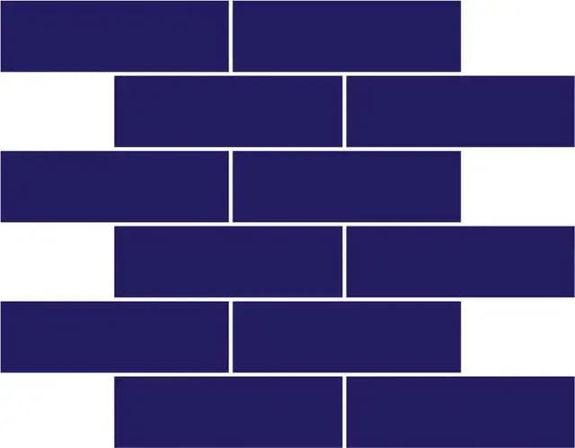 Navy Blue Gloss Duo Brick Bone — Orientbell tile
