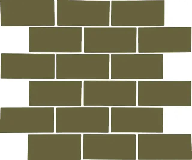 Olive Green Gloss Tri Brick Bone