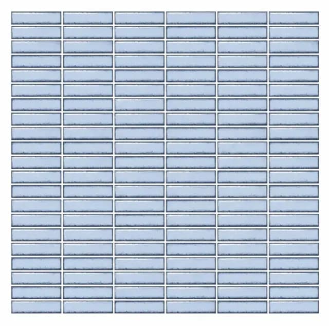 Pastel Blue Gloss 3D Grid Stacked Brick