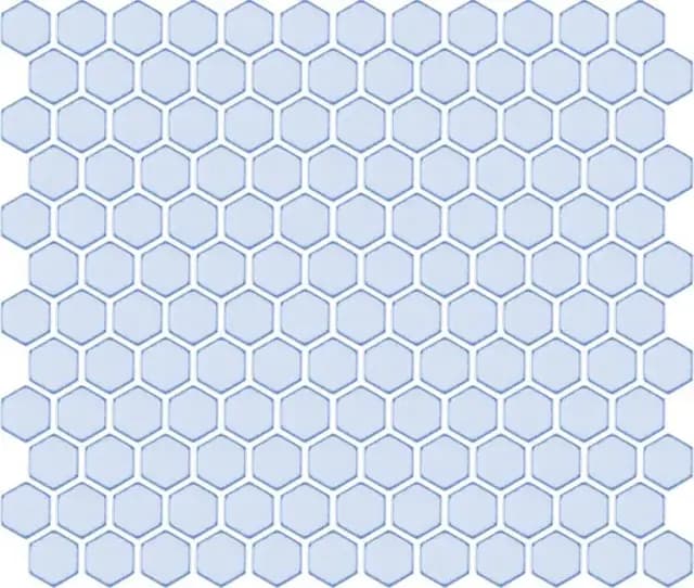 Pastel Blue Gloss 3D Mini Hexagon