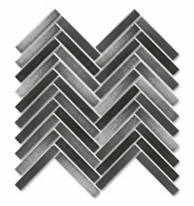 Smoke Gloss 3D Duo Herringbone — Orientbell tile