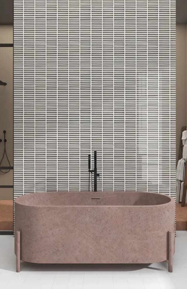 Smoky Gloss 3D Stacked Bone — Orientbell tile