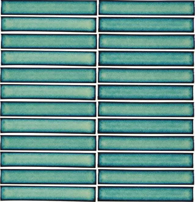 Teal Blue Gloss 3D KitKat — Orientbell tile