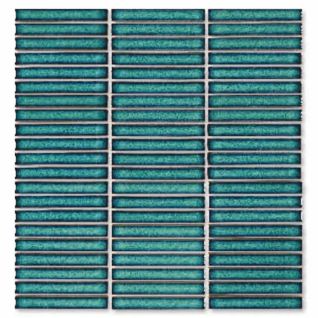 Teal Blue Gloss 3D Stacked Bone