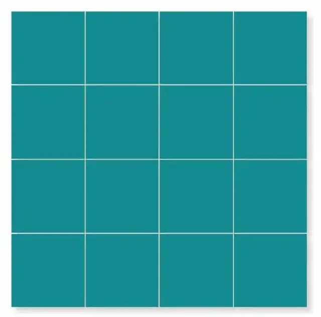 Teal Blue Gloss 4by4 Square — Orientbell tile