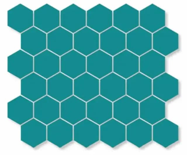 Teal Blue Gloss Honeycomb — Orientbell tile