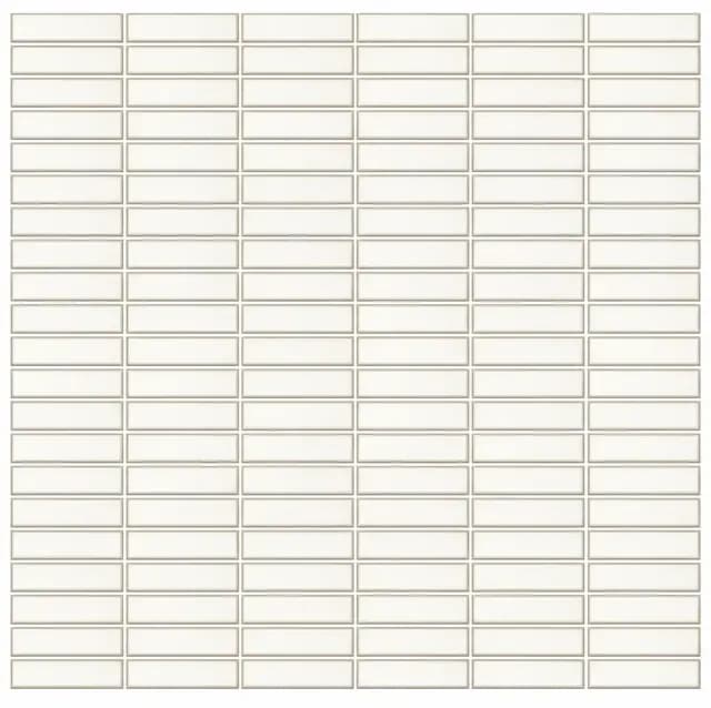 White Gloss 3D Grid Stacked Brick — Orientbell tile