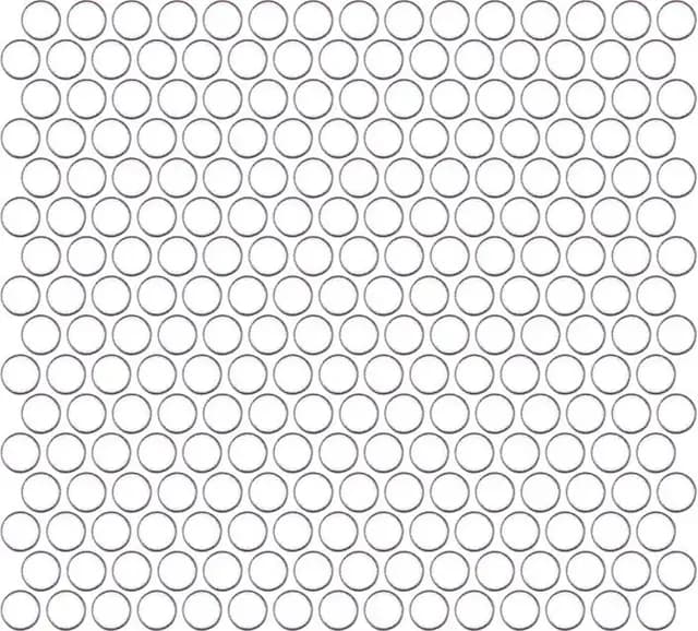 White Gloss 3D Penny Round — Orientbell tile