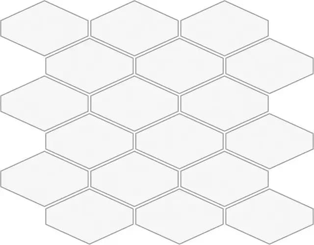 White Gloss Elongated Hexa