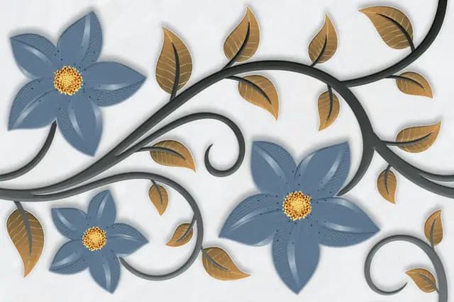 1178 Floral Inlay Marble SHG Nevo — Orientbell tile