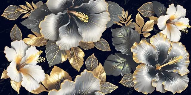 Midnight Lilly Sinker Wallpaper — Orientbell tile