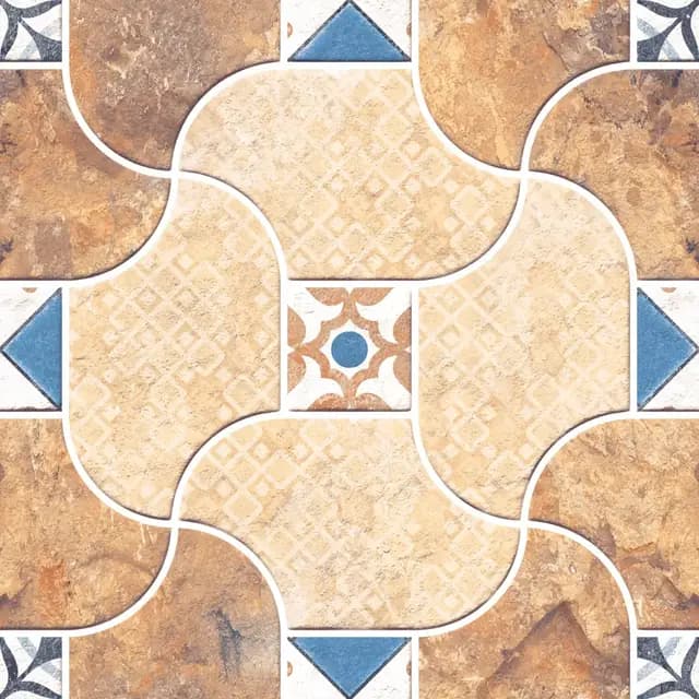TL Brown Rustic Pinwheel — Orientbell tile