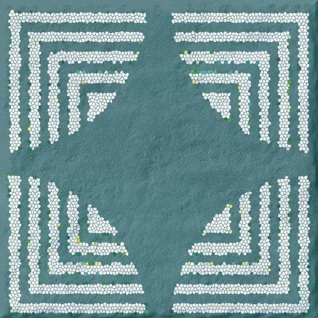 Burst Teal Graph — Simpolo tile