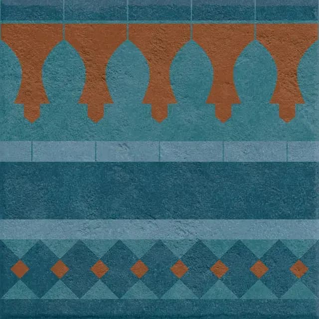 Sapphire Crimson Border — Simpolo tile