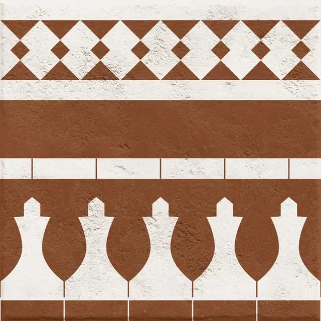 Sapphire Umber Border — Simpolo tile